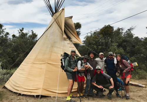 Tipi set up along the PCT near Mt. Laguna